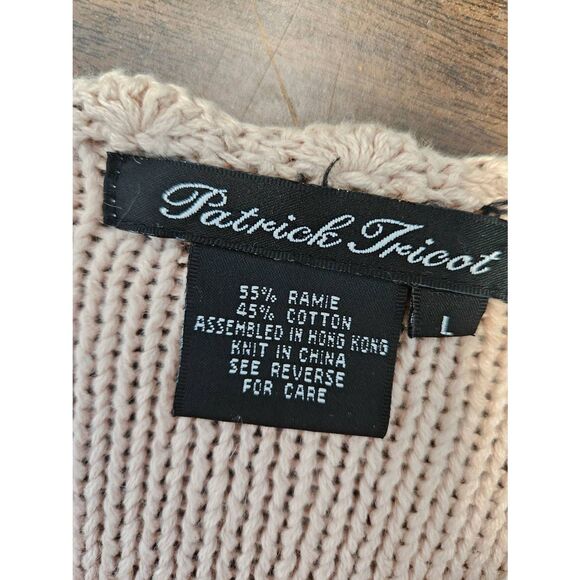 Patrick Tricot 80's Pink Chunky Knit Textured Sweater Womens Large - Picture 6 of 8